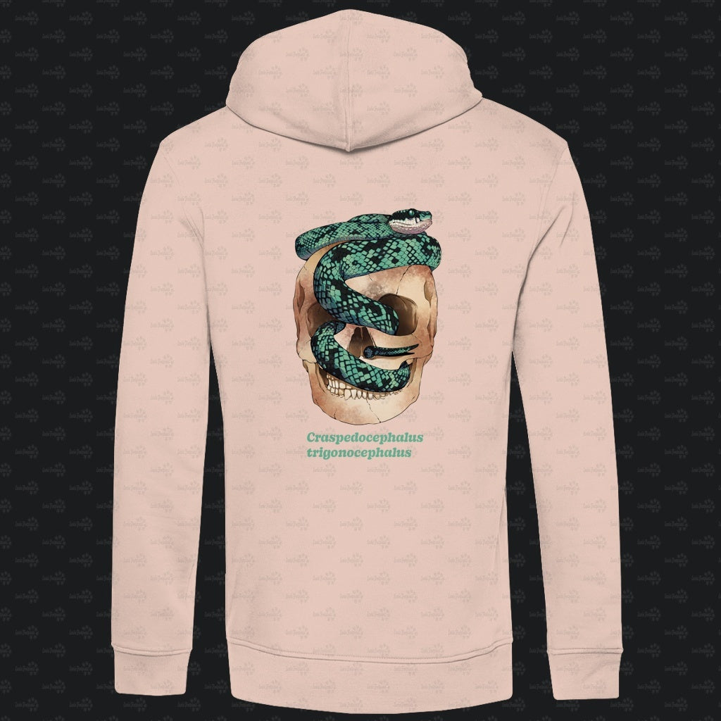 Herren Bio Hoodie mit Seitentaschen | Ceylon-Lanzenotter Craspedocephalus trigonocephalus