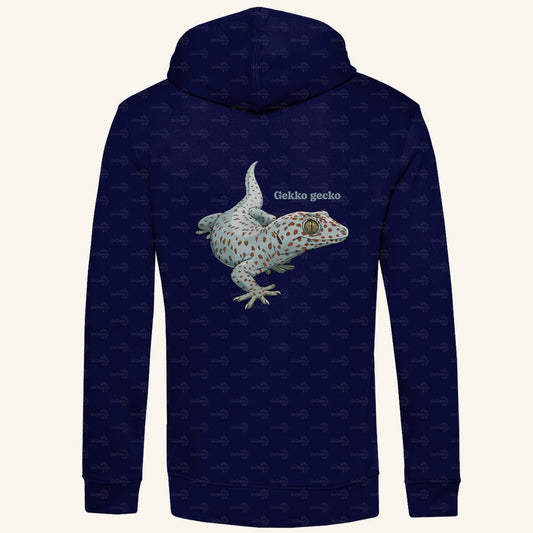 Herren Bio Hoodie mit Seitentaschen | Tokeh Gecko Gekko gecko