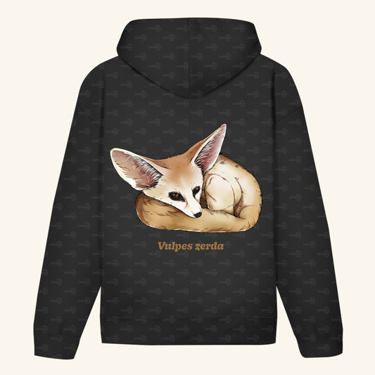 Unisex Bio Hoodie mit Bauchtasche | Wüstenfuchs Fennek Vulpes zerda