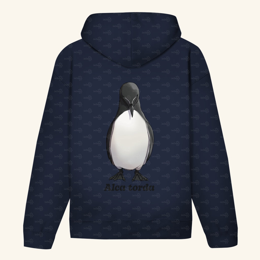 Unisex Bio Hoodie mit Bauchtasche | Tordalk Razorbill Alca torda