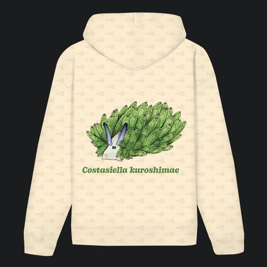Unisex Bio Hoodie mit Bauchtasche | Blattschaf Leafsheep Costasiella kuroshimae
