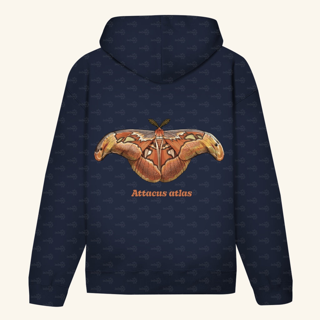 Unisex Bio Hoodie mit Bauchtasche | Atlas spinner Atlas moth attacus atlas