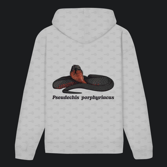 Unisex Bio Hoodie mit Bauchtasche | Rotbäuchige Schwarzotter Pseudechis porphyriacus