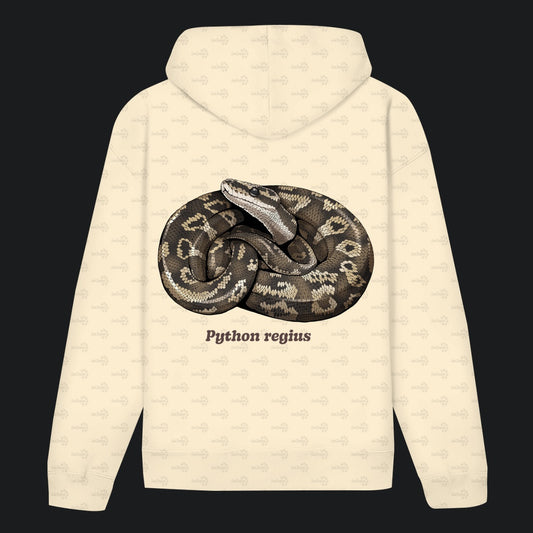 Unisex Bio Hoodie mit Bauchtasche | Königspython Ballpython Python regius