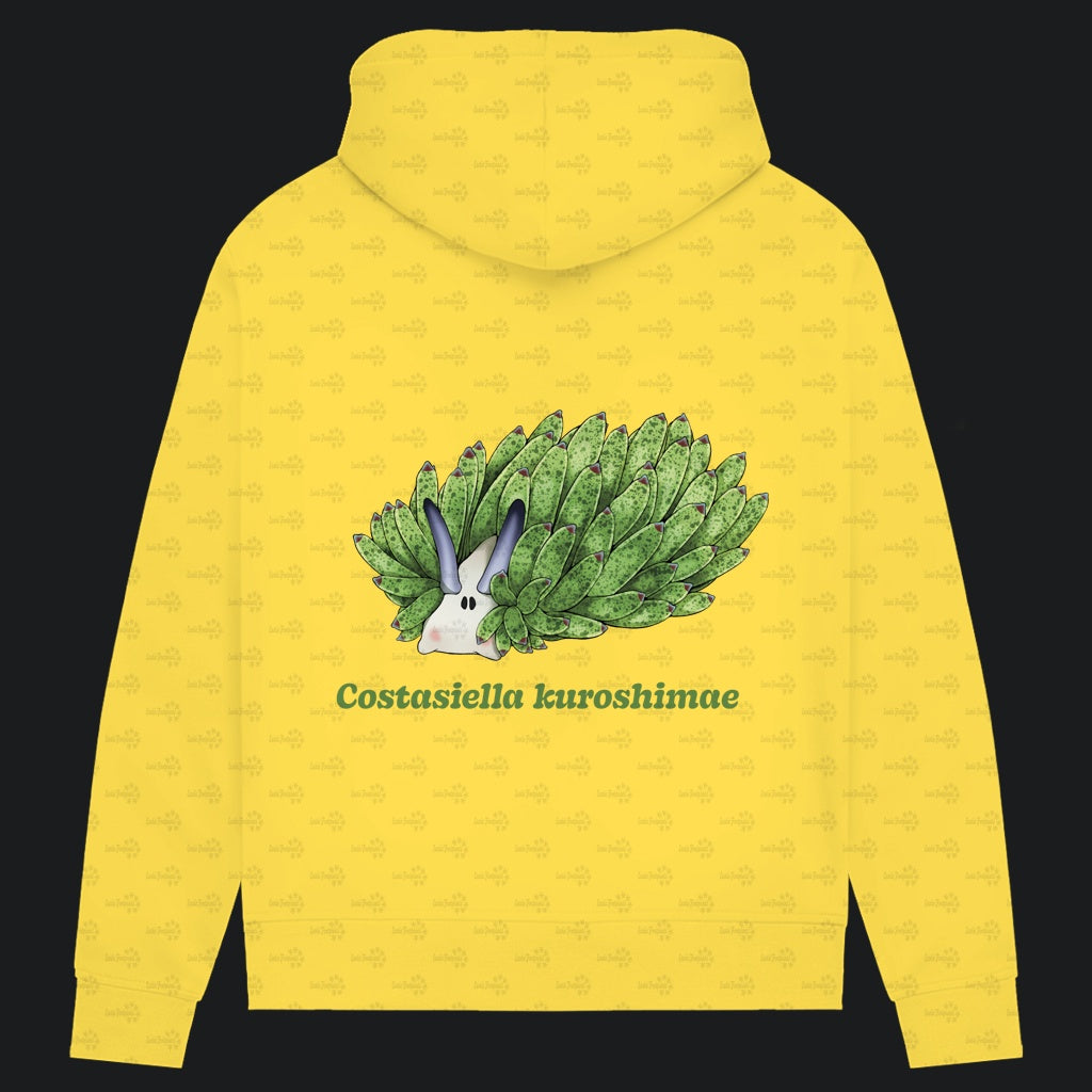 Damen Bio Hoodie mit Seitentaschen | Blattschaf Leafsheep Costasiella kuroshimae