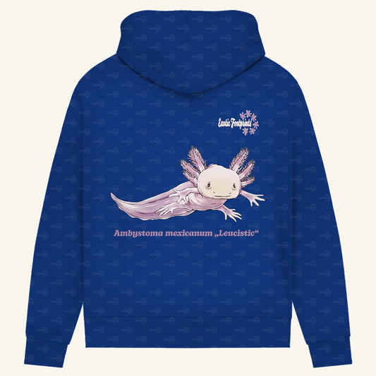 Damen Bio Hoodie mit Seitentaschen | Axolotl Ambystoma mexicanum Leucistic