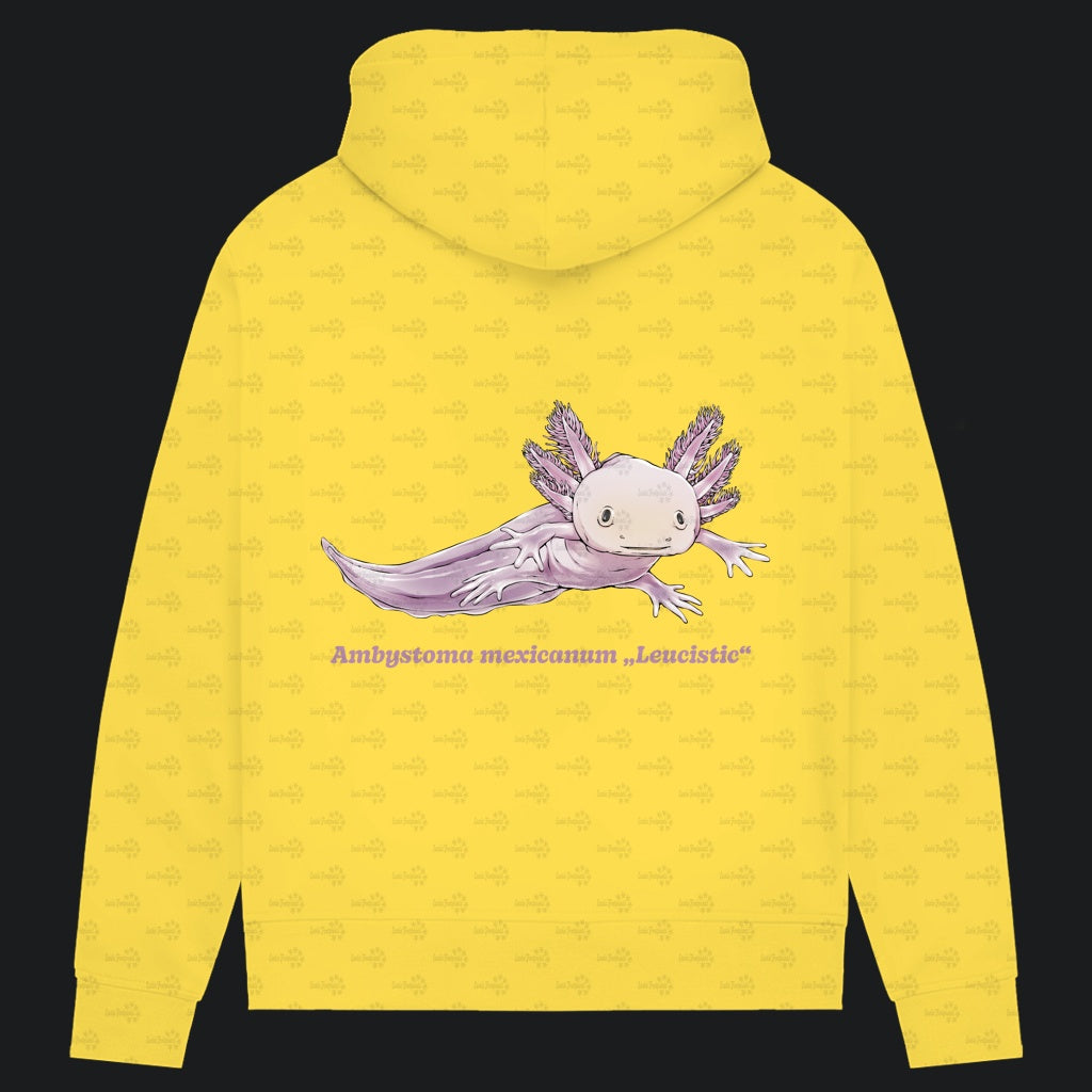 Damen Bio Hoodie mit Seitentaschen | Axolotl Ambystoma mexicanum Leucistic