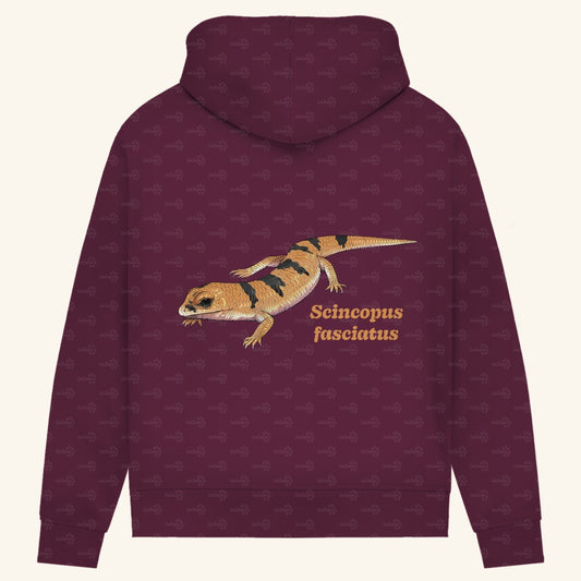 Damen Bio Hoodie mit Seitentaschen | Peters' gebänderter Skink Scincopus fasciatus