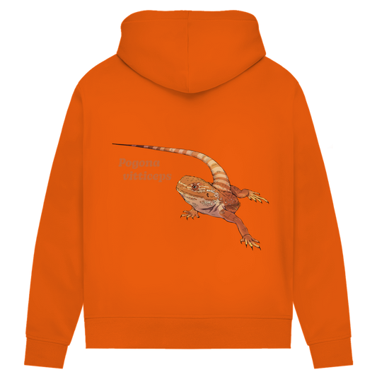 Damen Bio Hoodie mit Seitentaschen | Bartagame Pogona vitticeps