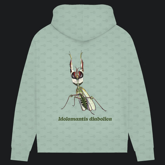 Damen Bio Hoodie mit Seitentaschen | Große Teufelsblume Idolomantis diabolica