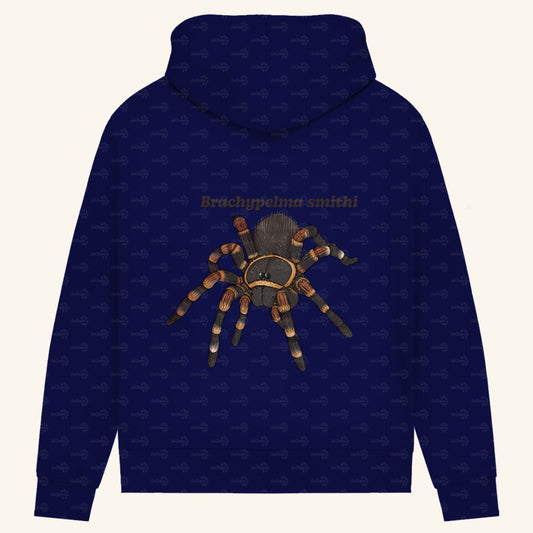 Damen Bio Hoodie mit Seitentaschen | Rotknie Vogelspinne Weiblich Brachypelma smithi