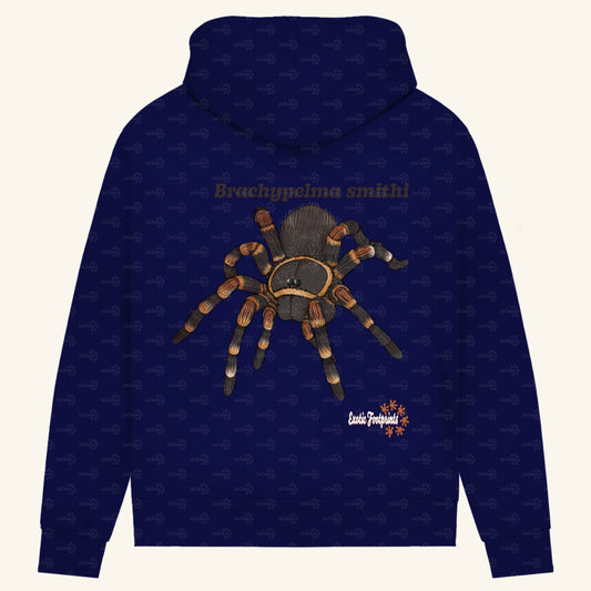 Damen Bio Hoodie mit Seitentaschen | Rotknie Vogelspinne Weiblich Brachypelma smithi