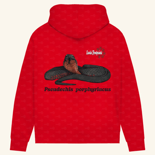 Damen Bio Hoodie mit Seitentaschen | Rotbäuchige Schwarzotter Pseudechis porphyriacus