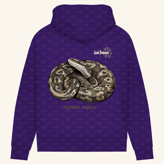 Damen Bio Hoodie mit Seitentaschen | Königspython Ballpython Python regius