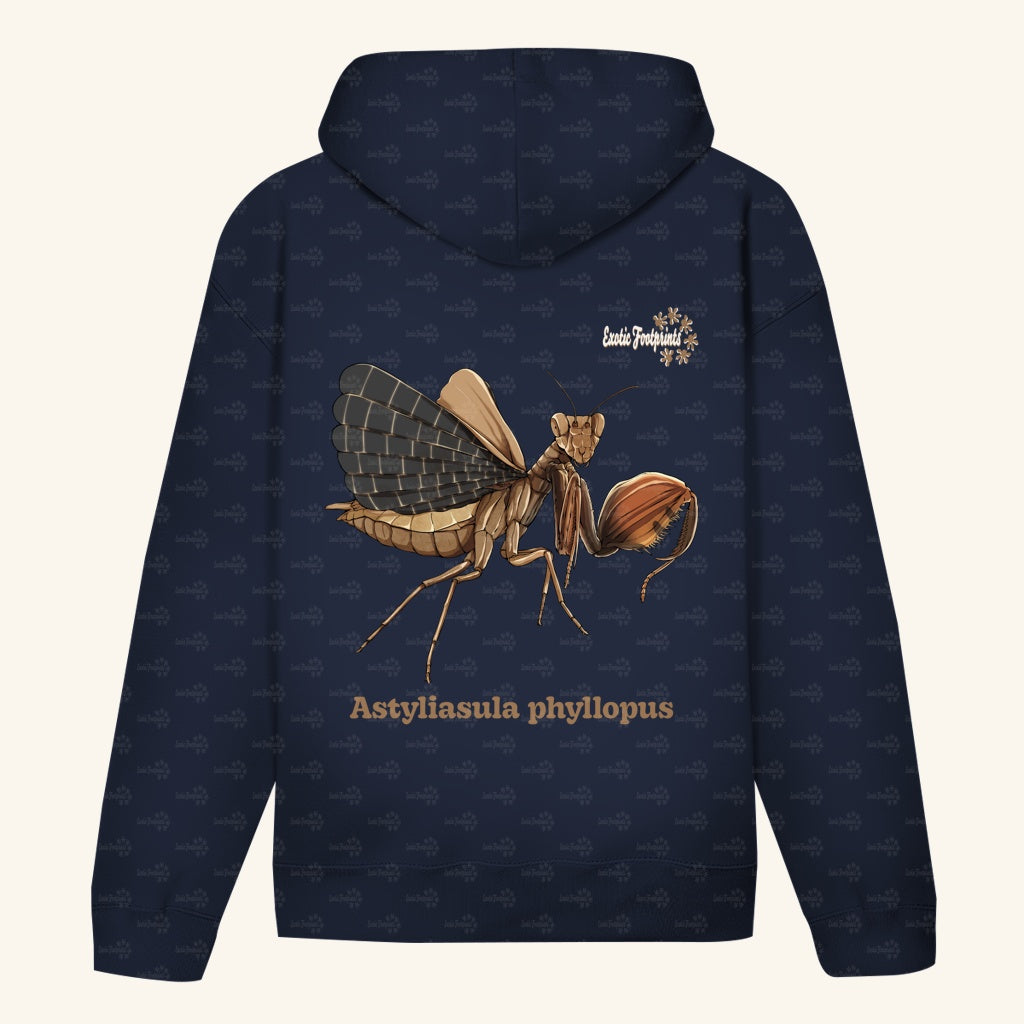 Unisex Bio Hoodie mit Bauchtasche | Riesenboxermantis Astyliasula phyllopus