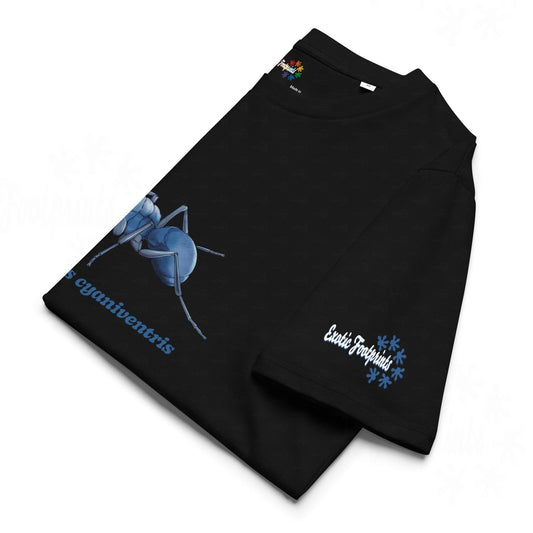 Bio Baumwoll T-shirt | Blau schillernde Schuppenameise ( Polyrhachis cyaniventris )