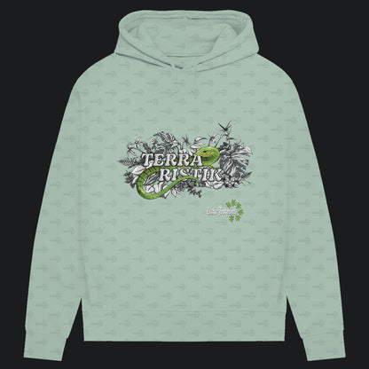Damen Bio Hoodie mit Seitentaschen | Terraristik Grau Grün