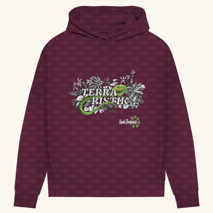 Damen Bio Hoodie mit Seitentaschen | Terraristik Grau Grün
