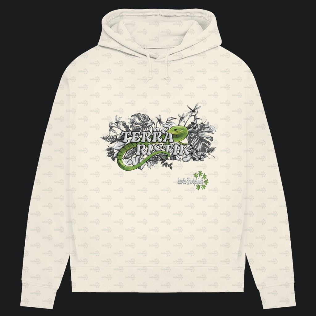 Damen Bio Hoodie mit Seitentaschen | Terraristik Grau Grün