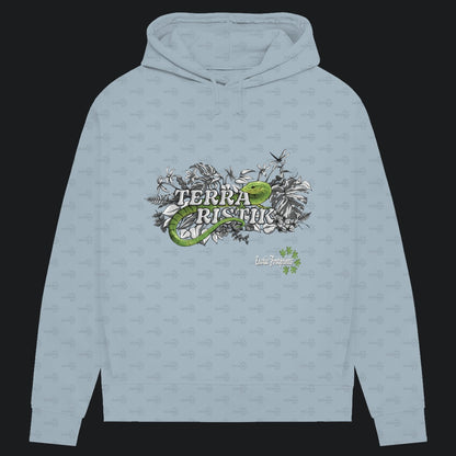 Damen Bio Hoodie mit Seitentaschen | Terraristik Grau Grün