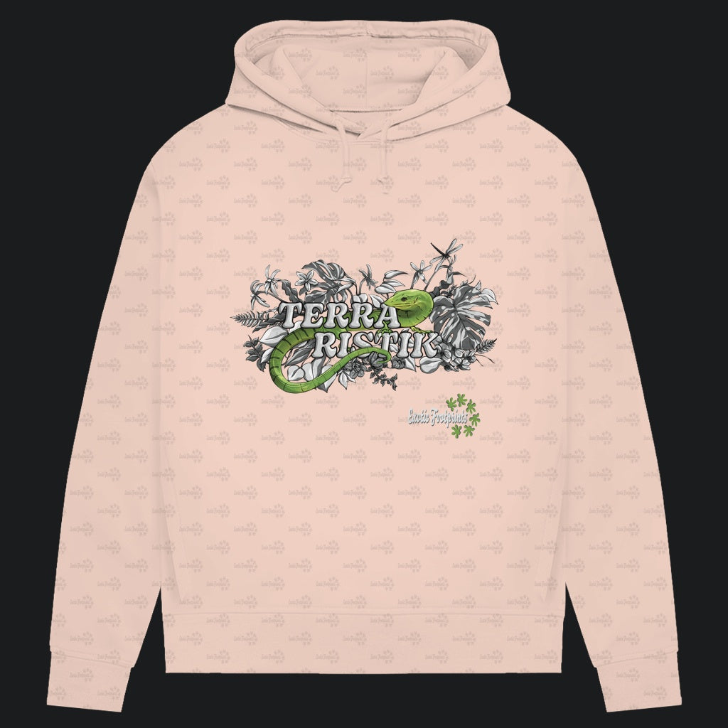 Damen Bio Hoodie mit Seitentaschen | Terraristik Grau Grün