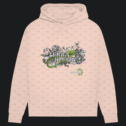 Damen Bio Hoodie mit Seitentaschen | Terraristik Grau Grün
