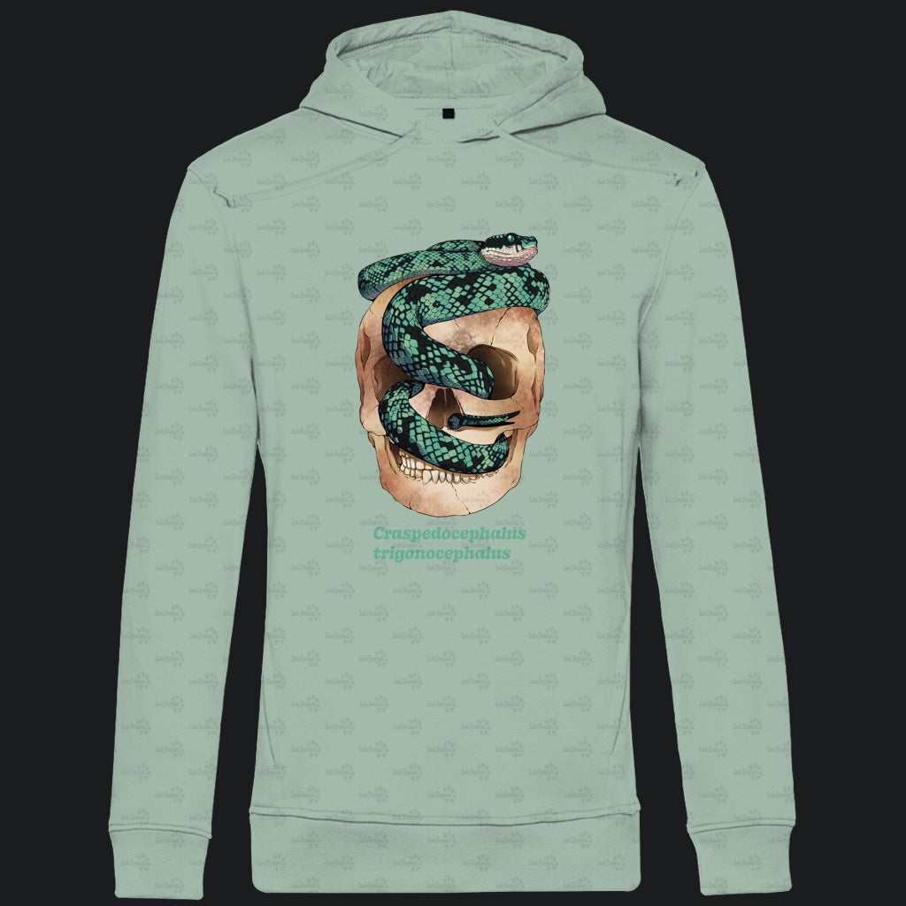 Herren Bio Hoodie Ceylon-Lanzenotter  Craspedocephalus trigonocephalus