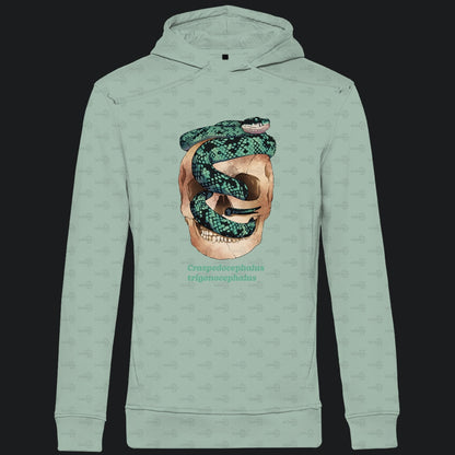 Herren Bio Hoodie Ceylon-Lanzenotter  Craspedocephalus trigonocephalus