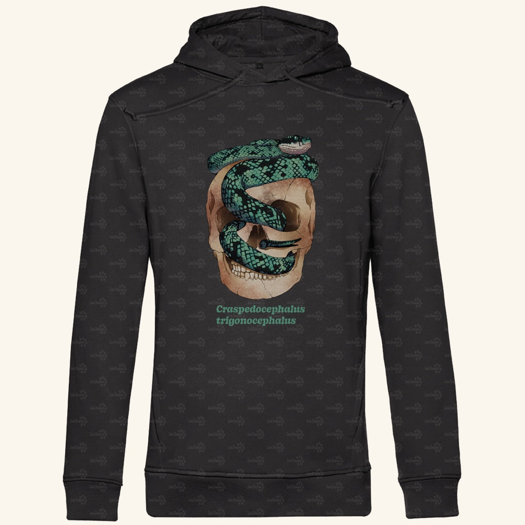 Herren Bio Hoodie Ceylon-Lanzenotter  Craspedocephalus trigonocephalus