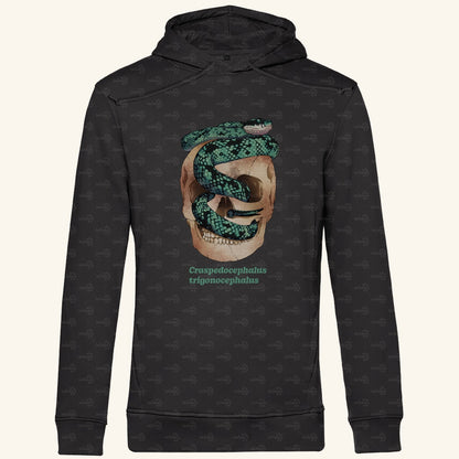 Herren Bio Hoodie Ceylon-Lanzenotter  Craspedocephalus trigonocephalus