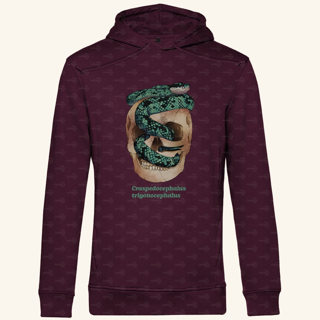 Herren Bio Hoodie Ceylon-Lanzenotter  Craspedocephalus trigonocephalus