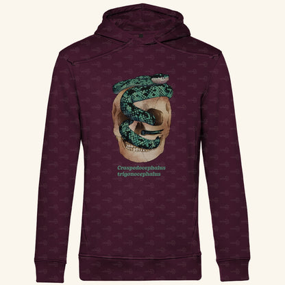 Herren Bio Hoodie Ceylon-Lanzenotter  Craspedocephalus trigonocephalus