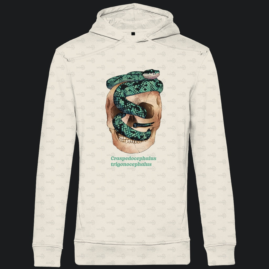 Herren Bio Hoodie Ceylon-Lanzenotter  Craspedocephalus trigonocephalus