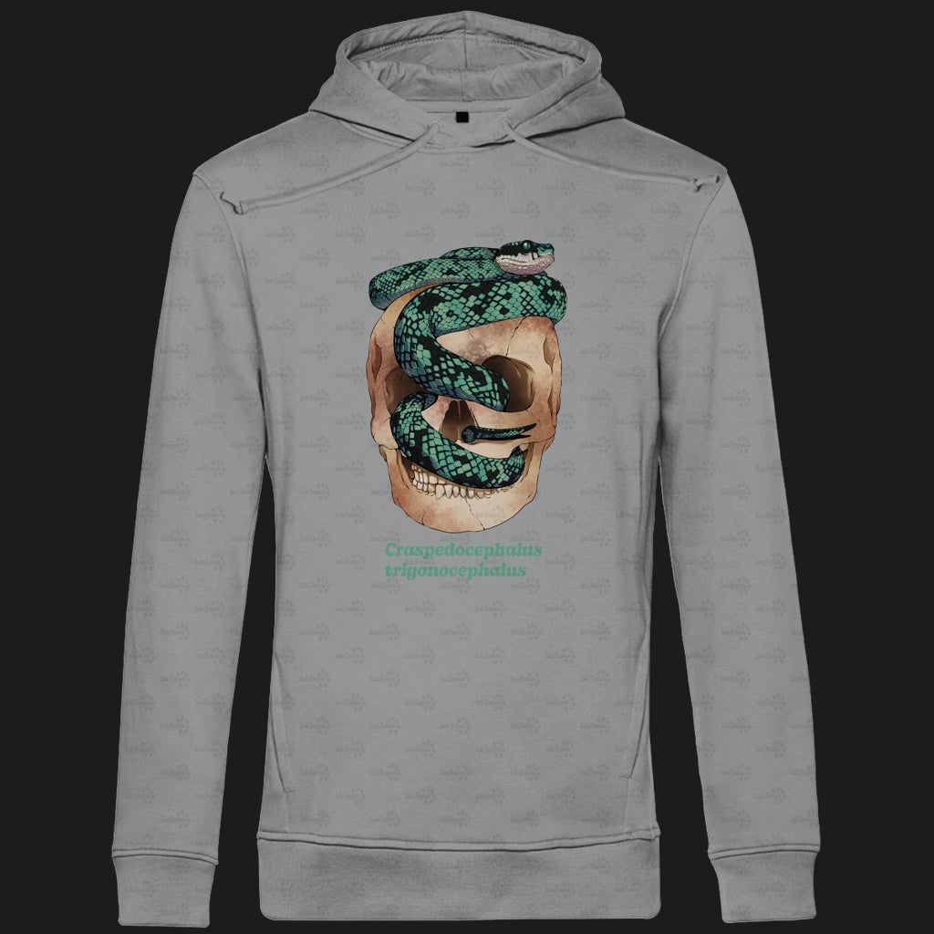 Herren Bio Hoodie Ceylon-Lanzenotter  Craspedocephalus trigonocephalus