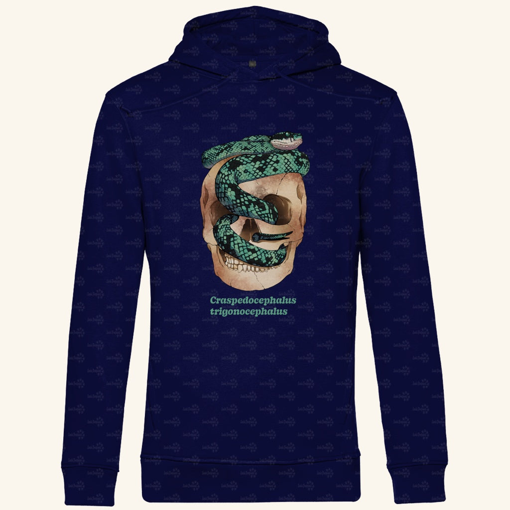 Herren Bio Hoodie Ceylon-Lanzenotter  Craspedocephalus trigonocephalus