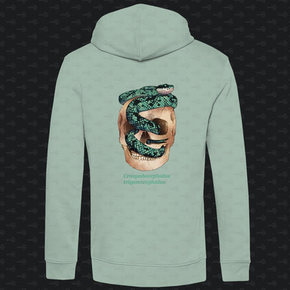 Herren Bio Hoodie  mit Seitentaschen | Ceylon-Lanzenotter  Craspedocephalus trigonocephalus