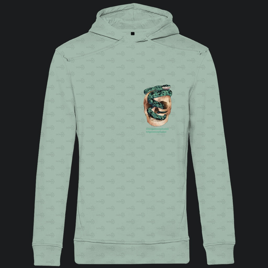 Herren Bio Hoodie  mit Seitentaschen | Ceylon-Lanzenotter  Craspedocephalus trigonocephalus