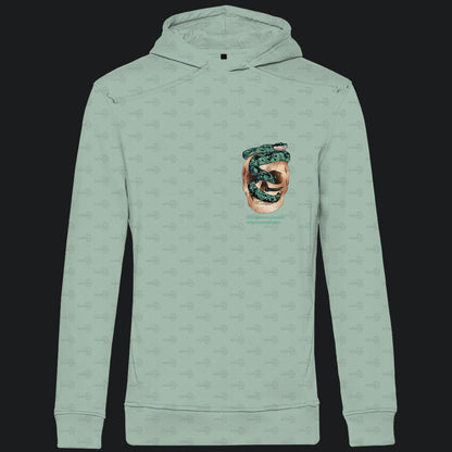 Herren Bio Hoodie  mit Seitentaschen | Ceylon-Lanzenotter  Craspedocephalus trigonocephalus