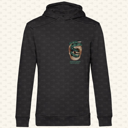 Herren Bio Hoodie  mit Seitentaschen | Ceylon-Lanzenotter  Craspedocephalus trigonocephalus