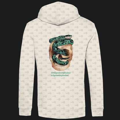 Herren Bio Hoodie  mit Seitentaschen | Ceylon-Lanzenotter  Craspedocephalus trigonocephalus