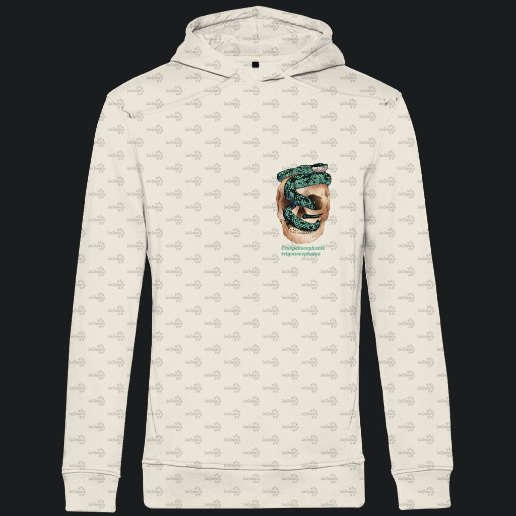 Herren Bio Hoodie  mit Seitentaschen | Ceylon-Lanzenotter  Craspedocephalus trigonocephalus