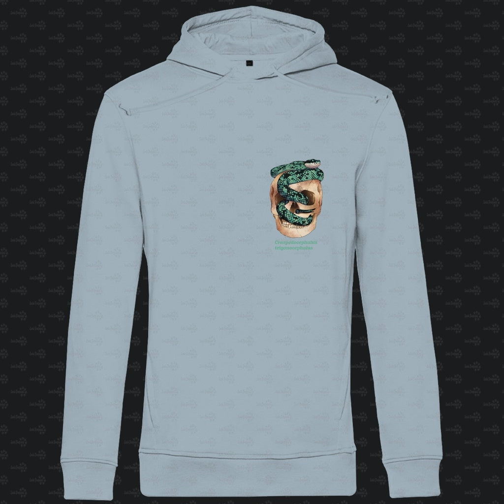 Herren Bio Hoodie  mit Seitentaschen | Ceylon-Lanzenotter  Craspedocephalus trigonocephalus