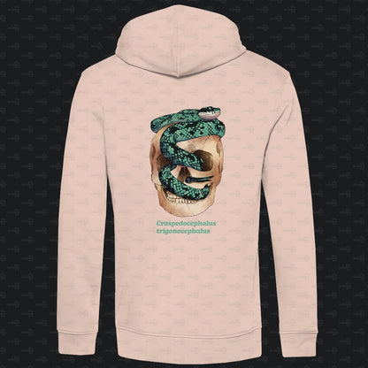 Herren Bio Hoodie  mit Seitentaschen | Ceylon-Lanzenotter  Craspedocephalus trigonocephalus