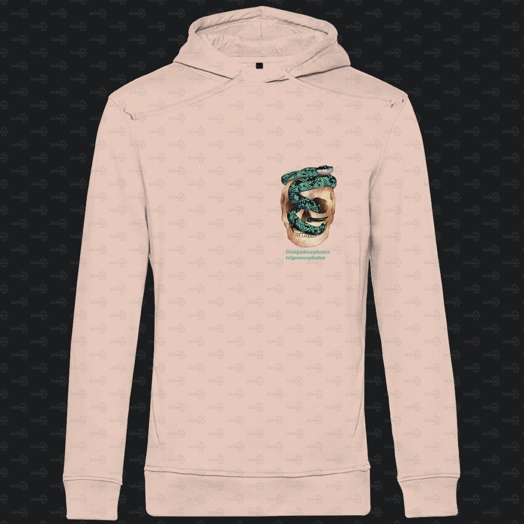 Herren Bio Hoodie  mit Seitentaschen | Ceylon-Lanzenotter  Craspedocephalus trigonocephalus