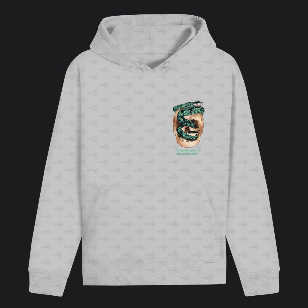 Unisex Bio Hoodie mit Bauchtasche Ceylon-Lanzenotter  Craspedocephalus trigonocephalus