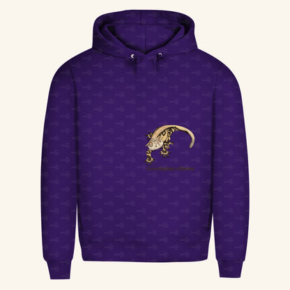 Herren  Bio Hoodie mit Seitentaschen | Kronengecko | Crested Gecko | Correlophus ciliatus