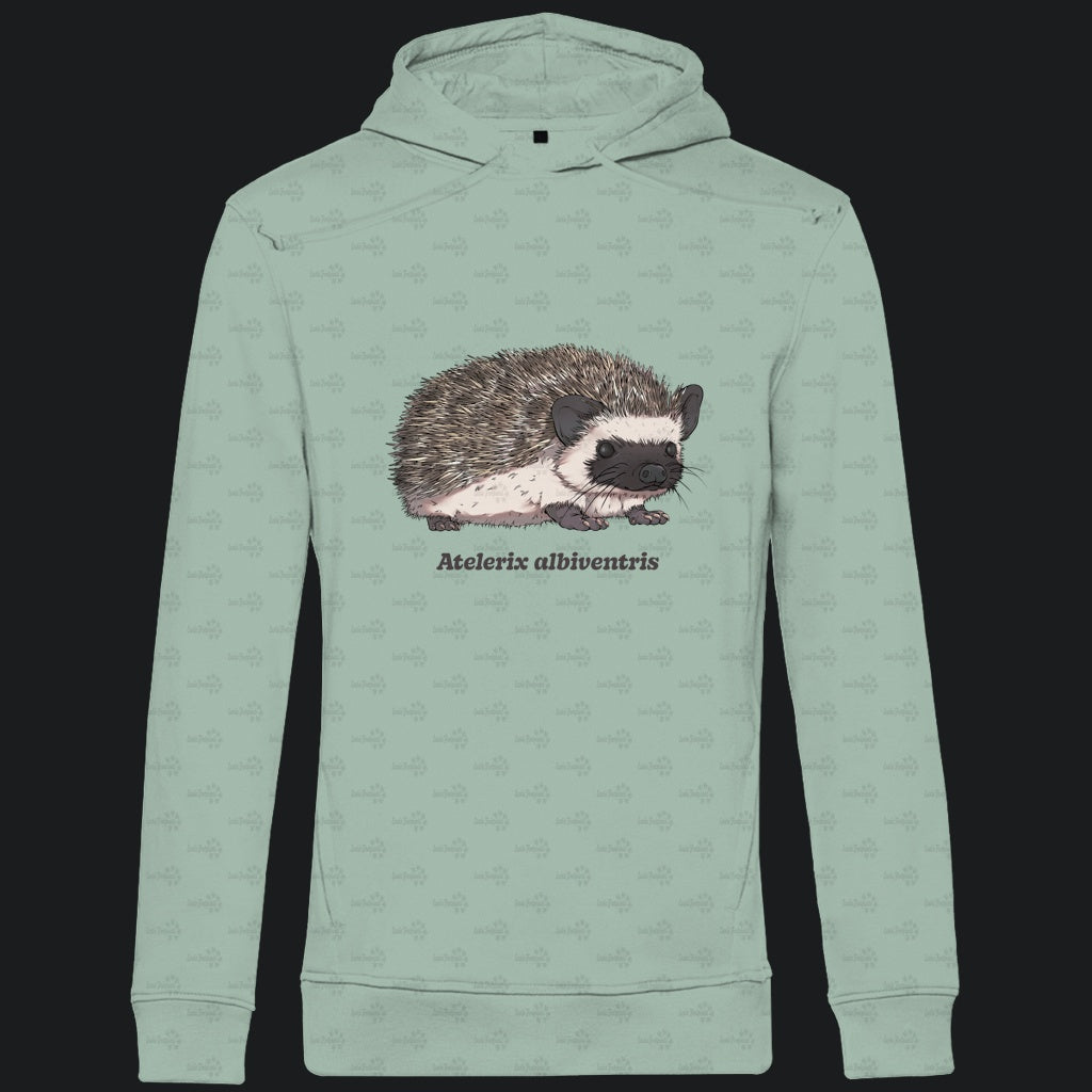 Herren Premium Bio Hoodie mit Seitentaschen | Afrikanischer Weißbauchigel Atelerix albiventris