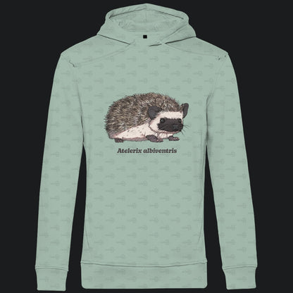 Herren Premium Bio Hoodie mit Seitentaschen | Afrikanischer Weißbauchigel Atelerix albiventris