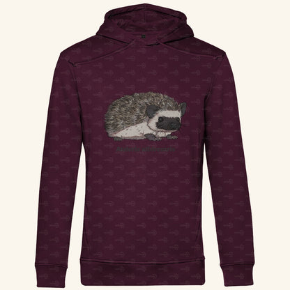 Herren Premium Bio Hoodie mit Seitentaschen | Afrikanischer Weißbauchigel Atelerix albiventris