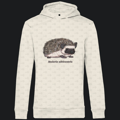 Herren Premium Bio Hoodie mit Seitentaschen | Afrikanischer Weißbauchigel Atelerix albiventris